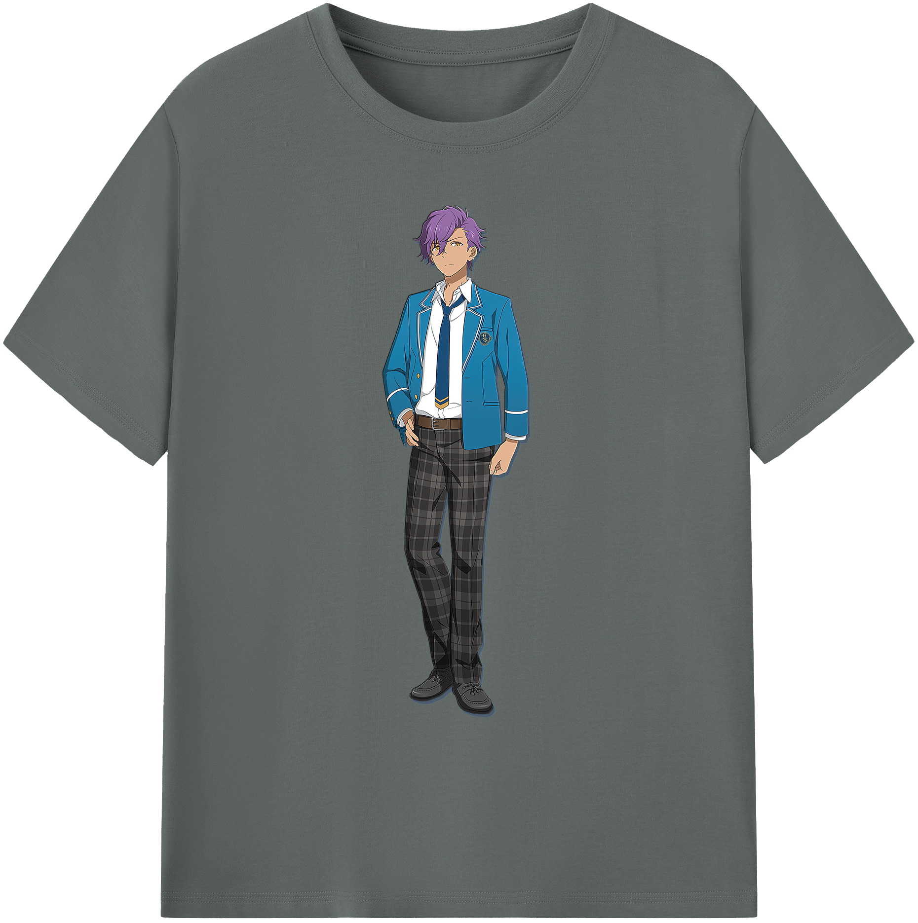 （画像用） あんさんぶるスターズ! Ensemble Stars 綿100％ メンズ半袖Tシャツ｜肌触りやわらか＆通気性